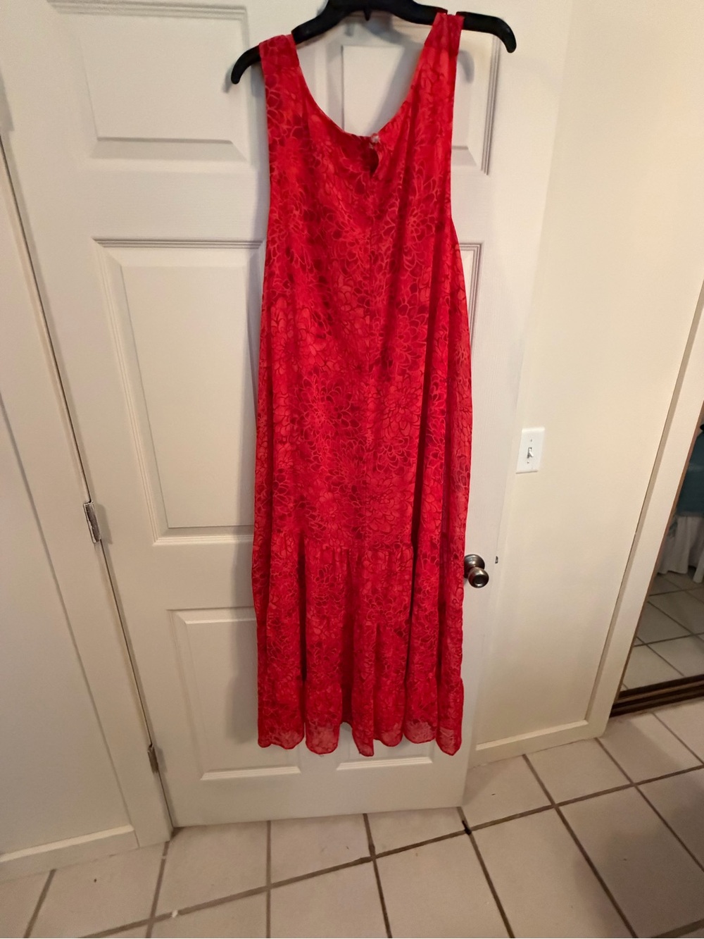 Red/orange floral Maxi Dress